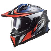 LS2 MX701 EXPLORER CARBON FOCUS adventure helma modrá/bílá/červená vel.L